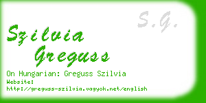 szilvia greguss business card